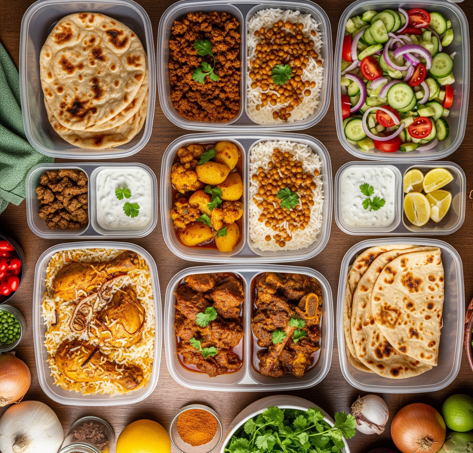 Weekly Meal Prep for Pakistani Cooking